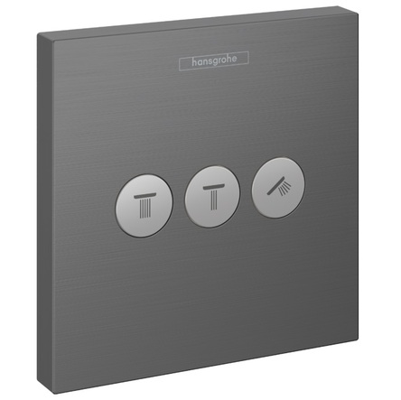 Перемикач Hansgrohe ShowerSelect на 3 клавіші, Brushed Black Chrome (15764340)