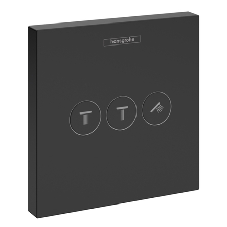 Перемикач положень Hansgrohe ShowerSelect на 3 споживачі, чорний матовий (15764670)