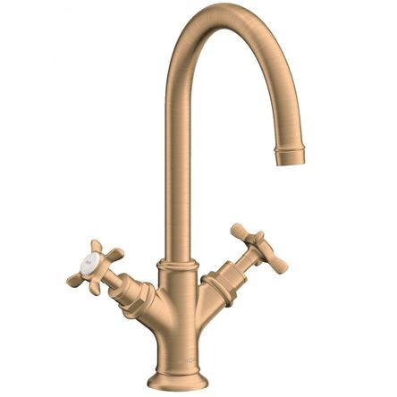 Змішувач для умивальника двовентильний AXOR Montreux 210 Cross, Brushed Bronze (16502140)
