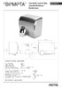 Bemeta 106224015 HOTEL Автоматична сушка для рук 220-240V/50HZ,2500W