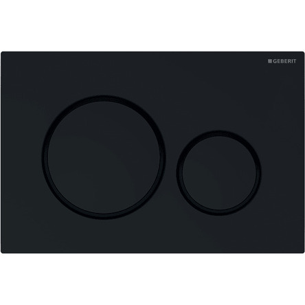 Geberit SIGMA20 змивна клавіша, подвійний змив: чорний, чорний матовий - 115.882.DW.1