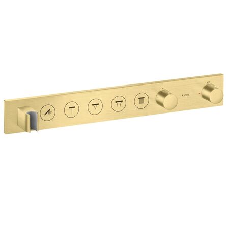 Термостат AXOR Select на 5 споживачів прихованого монтажу, Brushed Brass (18358950)