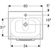 Geberit Шафка з умивальником 60 Selnova Square Slim rim Walnut 501.238.00.1