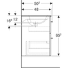 Geberit Шафка з умивальником 60 Selnova Square Slim rim Anthracite 501.237.00.1