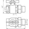 Кран кульовий Arco 3/4? SENA 154104 прямий з американкою (754104)