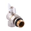 Quality Professional Кран кульовий кутовий з американкою Q PROFESSIONAL QP004 PN40 3/4? антипротікання, Білий метелик