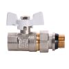 Quality Professional Кран кульовий з американкою Q PROFESSIONAL QP003 PN40 1/2? антипротікання, Білий метелик