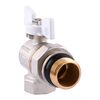 Quality Professional Кран кульовий кутовий з американкою Q PROFESSIONAL QP004 PN40 1? антипротікання, Білий метелик