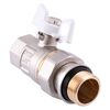 Quality Professional Кран кульовий з американкою Q PROFESSIONAL QP003 PN40 3/4? антипротікання, Білий метелик