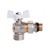 Quality Professional Кран кульовий кутовий з американкою Q PROFESSIONAL QP004 PN40 1/2? антипротікання, Білий метелик