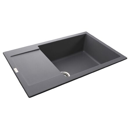 Гранітна мийка Globus Lux MALABI сірий металік 780x500мм-А0003