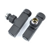 Кран кутовий для рушникосушки Raftec Quadro 1/2х1/2 чорний муар, 2шт. 25-233430-5012