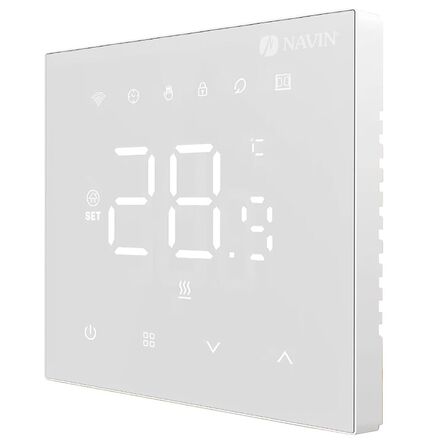 Терморегулятор для теплої підлоги WT410 W-16A з Wi-Fi, білий з зовнішнім датчиком температури - 24-160273-8686