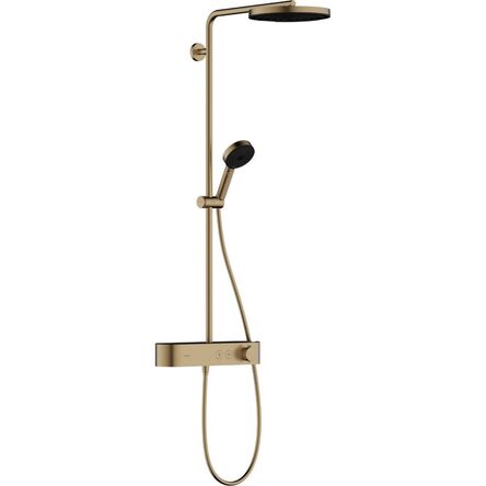 Душова система Hansgrohe Pulsify S Showerpipe 260 1jet 400 EcoSmart, Brushed Bronze (24221140)