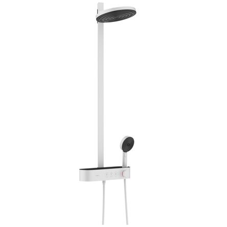 Душова система Hansgrohe Pulsify Showerpipe 260 2jet EcoSmart із термостатом, білий матовий (24241700)