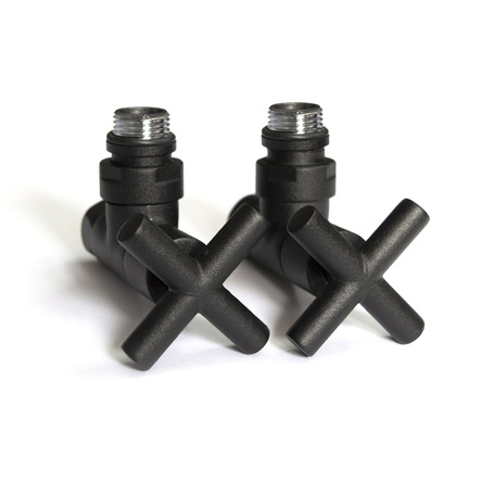 Кран кутовий для рушникосушки Raftec Premium 1/2х1/2, чорний муар, 2шт. 25-231430-3012