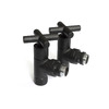 Кран кутовий для рушникосушки Raftec Premium 1/2х1/2, чорний муар, 2шт. 25-231430-3012