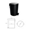 Bemeta Відро для сміття 5L 104315010 DARK Soft Close Чехія