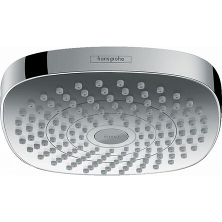 Верхній душ Hansgrohe Croma Select E 180 2jet Showerpipe EcoSmart 9 л / хв, білий / хром (26528400)