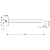 Hansgrohe Кронштейн для душу 389мм (цв gold optic) - 27413990