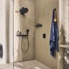 Шлангове підключення Hansgrohe Porter 500 Rainfinity з поличкою R, Matt Black (26858670)