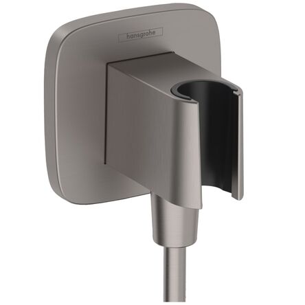 Шлангове приєднання Hansgrohe FixFit Porter Q з тримачем, Brushed Black Chrome (26887340)