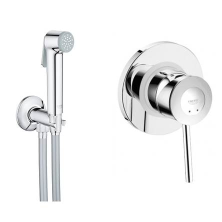 Гігієнічний душ із змішувачем Grohe BauClassic, хром (UA2904800S)