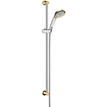 Душовий набір Hansgrohe Raindance Classic 100 3jet, chrome / gold optic (27841090)