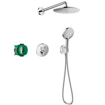 Душова система Hansgrohe Raindance S 240 з термостатом PowderRain, хром (27951000)