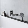 Шланг для лійки Hansgrohe SBox Square 1,45 м виразний в борт ванни, Brushed Black (28010340)