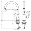 Hansgrohe VERNIS SHAPE зміювач для кухні - 71871000