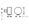 Hansgrohe FIXFIT шлангове з`єднання, колір чорний матовий - 26453670