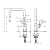 Hansgrohe TALIS M54 змiшувач для кухнi, одноважiльний, 220, 1jet, чорний матовий - 72806670