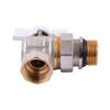 Quality Professional Кран кульовий кутовий з американкою Q PROFESSIONAL QP004 PN40 1? антипротікання, Білий метелик