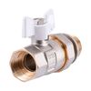 Quality Professional Кран кульовий з американкою Q PROFESSIONAL QP003 PN40 3/4? антипротікання, Білий метелик