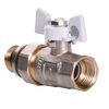 Quality Professional Кран кульовий з американкою Q PROFESSIONAL QP003 PN40 1/2? антипротікання, Білий метелик