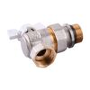 Quality Professional Кран кульовий кутовий з американкою Q PROFESSIONAL QP004 PN40 3/4? антипротікання, Білий метелик
