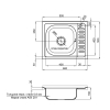 Кухонна мийка Lidz 6050-L Satin 0,6 мм (LIDZ6050L06SAT)