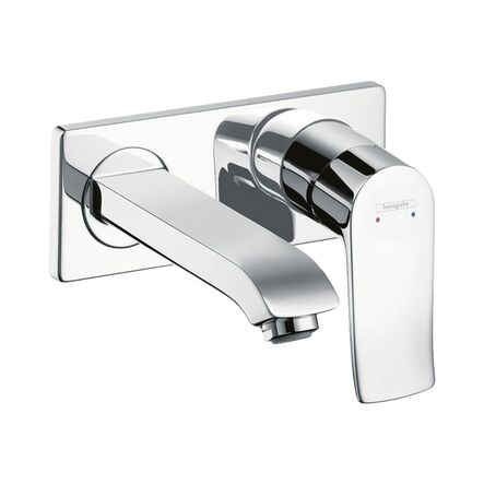 Змішувач настінний для умивальника Hansgrohe Metris 165 мм, хром (31085000)