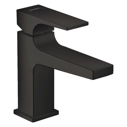 Змішувач для умивальника Hansgrohe Metropol 100 із донним клапаном push-open, чорний матовий (32500670)