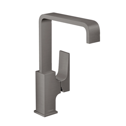 Змішувач для умивальника Hansgrohe Metropol 230 із зливним клапаном Push-Open, чорний хром (32511340)