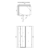 Душова кабіна Qtap CAPRICORN прямокутна 100x80 см, скло 6мм, розпашна + душова система