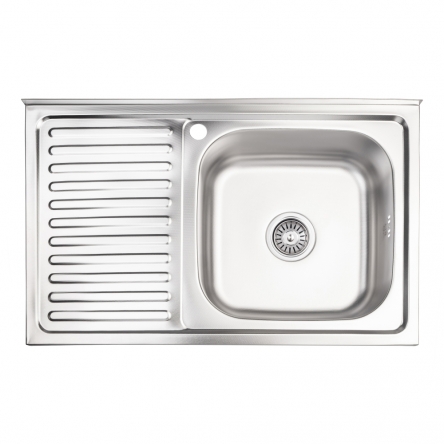 Кухонна мийка Lidz 5080-R Decor 0,8 мм (LIDZ5080RDEC06)