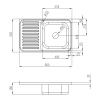 Кухонна мийка Lidz 5080-R Decor 0,8 мм (LIDZ5080RDEC06)