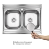 Кухонна мийка Lidz 6080 Decor 0,8 мм (LIDZ6080DEC08)
