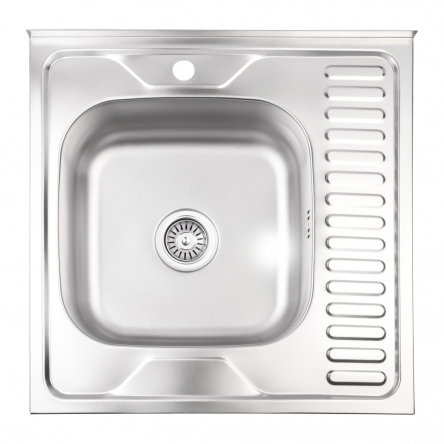 Кухонна мийка Lidz 6060-L Decor 0,8 мм (LIDZ6060LDEC08)