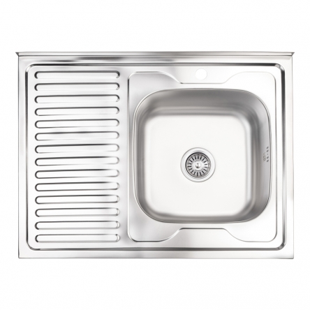 Кухонна мийка Lidz 6080-R Satin 0,8 мм (LIDZ6080RSAT8)