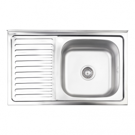 Кухонна мийка Lidz 5080-R Satin 0,8 мм (LIDZ5080RSAT8)