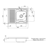 Кухонна мийка Lidz 6080-R Decor 0,6 мм (LIDZ6080RDEC06)