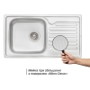 Кухонна мийка Qtap 7843 Micro Decor 0,8 мм (QT7843MICDEC08)